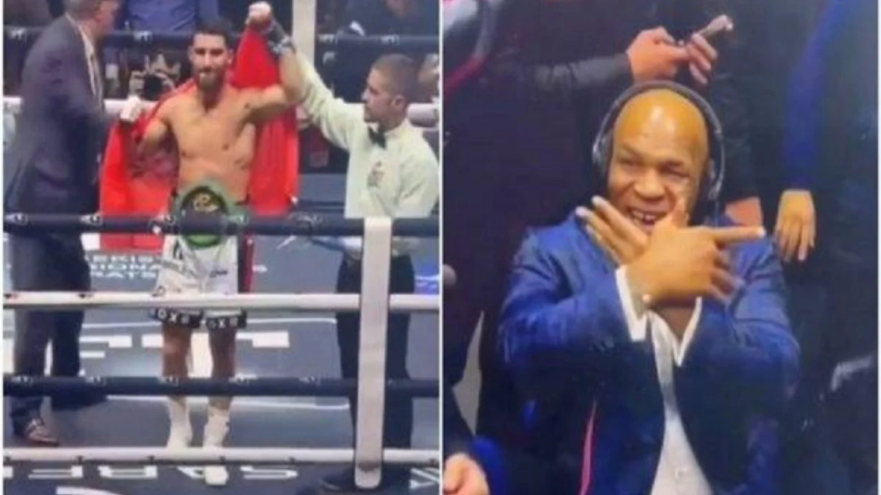 Legjenda Tyson feston me shqiponjë/ Ish-kampioni absolut i botës në boks përshëndetin fitoren e Ermal Hadribeajt