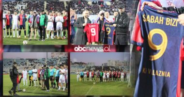 FOTOLAJM/ Shkroi historin&euml; me Vllaznin&euml; e Partizanit, &ldquo;Loro Bori&ccedil;i&rdquo; nderohet nga prezenca e Sabah Bizit