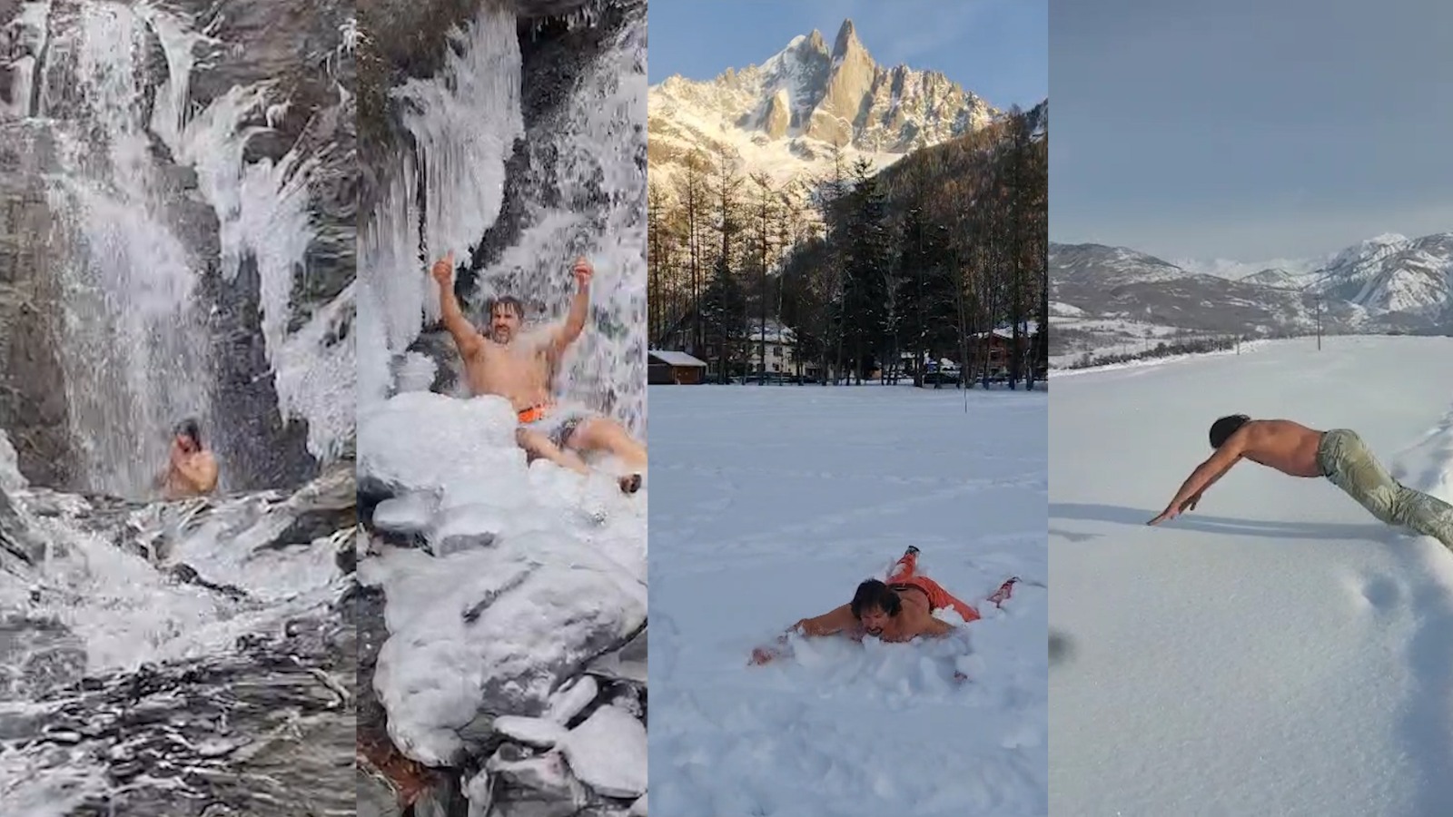 “Tarzani” i Shqipërisë që noton në borë e lahet në ujëvarat e akullta