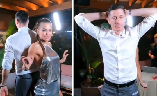 VIDEO/ Lewandowski dhuron “show”, sulmuesi i Barçës kërcen me partneren e tij