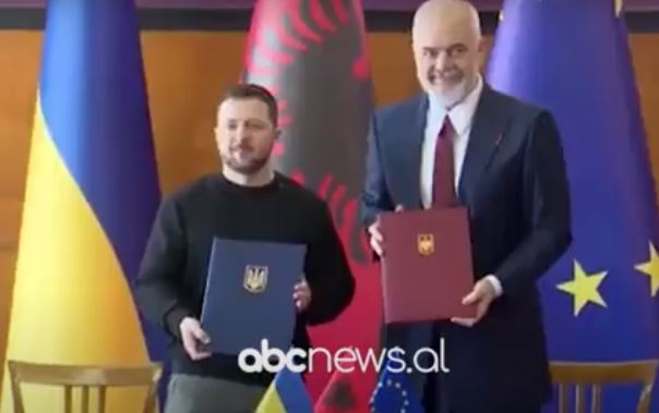 Zelensky in Tirana, Albania and Ukraine signed the treaty of friendship