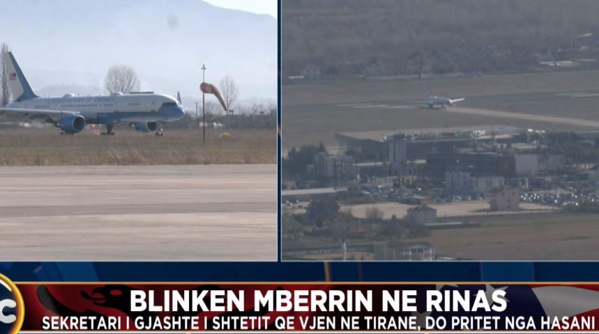 US Secretary of State, Antony Blinken, arrives in Tirana