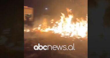 VIDEO/ Zjarr në afërsi të pyllit të Sodës, digjen sipërfaqe me shkurre