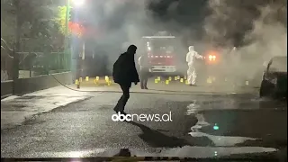 Plagosja e dyfishtë në Shkodër/ Pamje nga vendi i ngjarjes, gjendet një makinë e djegur