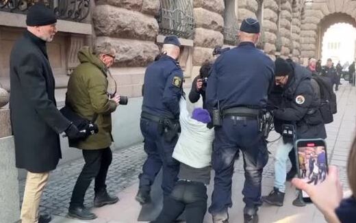 Aktivistja Greta Thunberg bllokon hyrjen e Parlamentit suedez, policia e largon me forcë