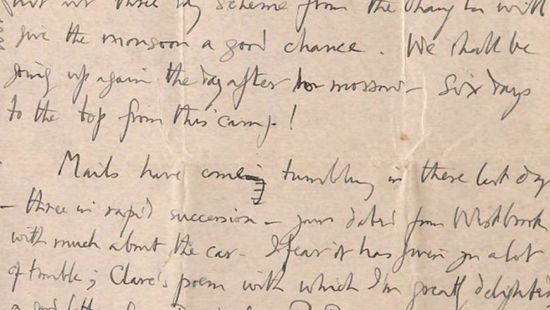 Publikohet letra e alpinistit britanik në 100-vjetorin e zhdukjes së tij në Everest