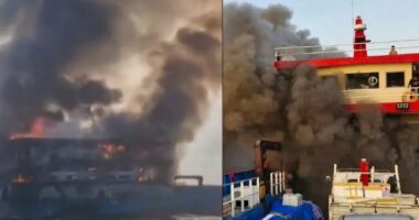 Panik në Tajlandë/ Merr flakë trageti, pasagjerët hidhen në ujë për të shpëtuar