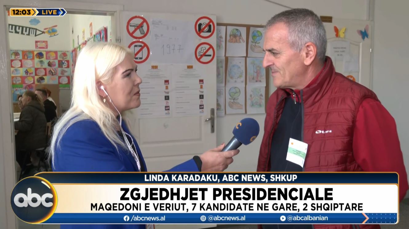 Zgjedhjet presidenciale në Maqedoninë e Veriut/ ABC News në Tetovë, kryetari i komisionit: Deri më tani nuk kemi pasur probleme