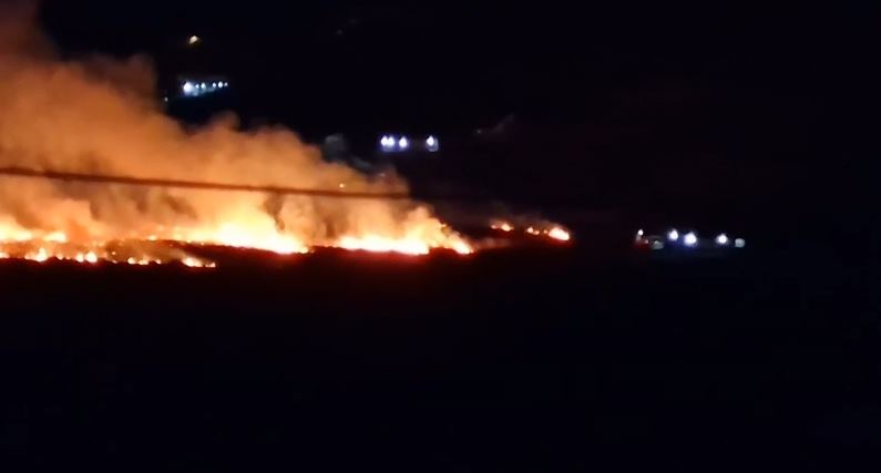 VIDEO/ Zjarri shkrumbon disa hektarë tokë bujqësore në Fushë-Bulqizë