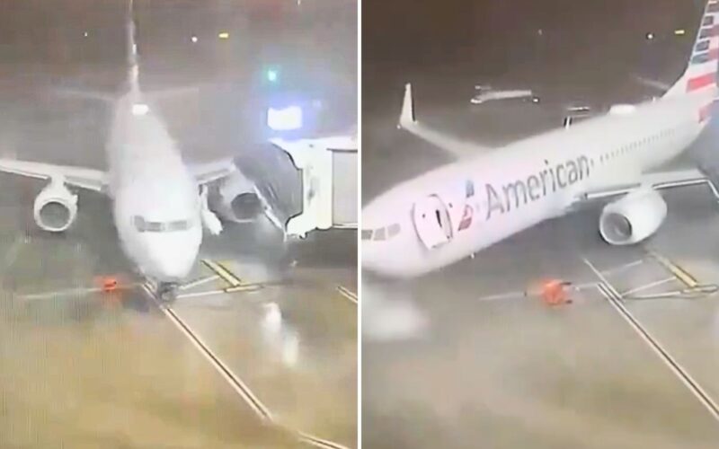 VIDEO/ Erërat e forta në SHBA marrin “zvarrë” aeroplanin në pistë