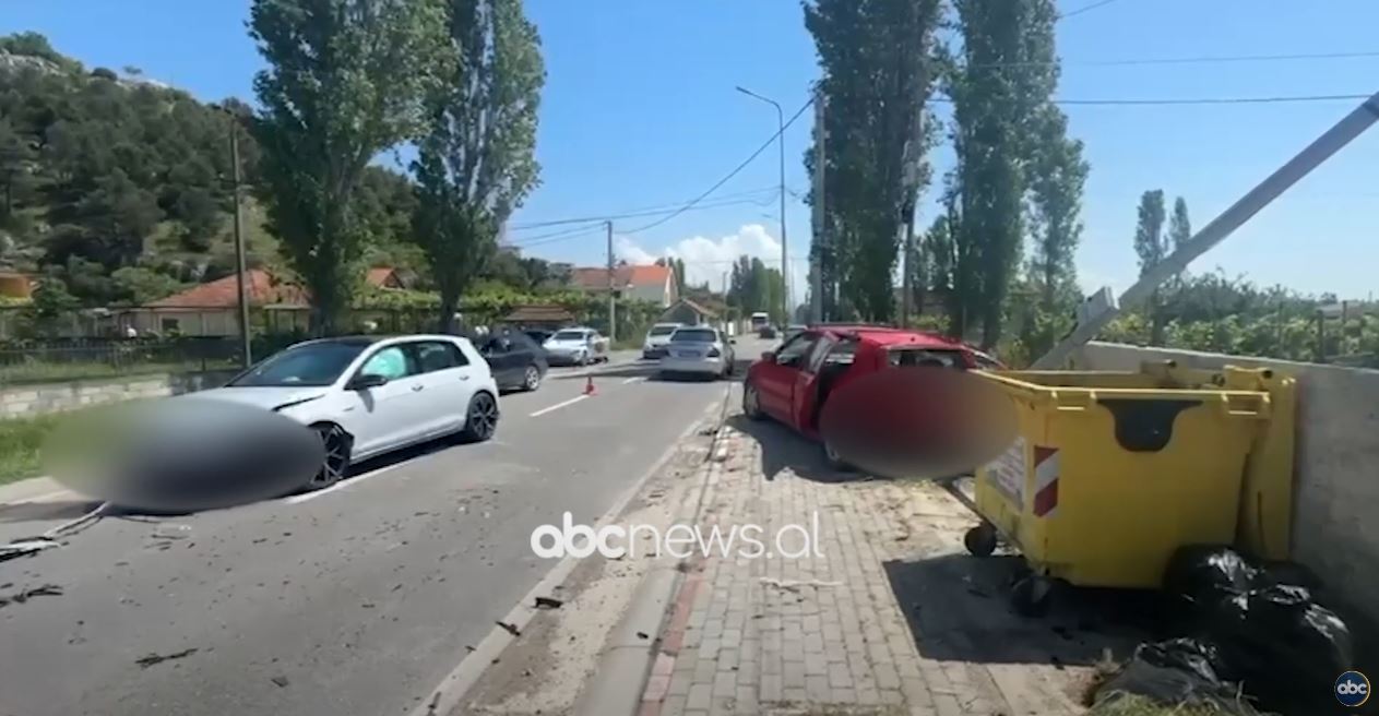 VIDEO/ Aksident në aksin Lezhë-Shëngjin, dy të lënduar nga përplasja e dy automjeteve