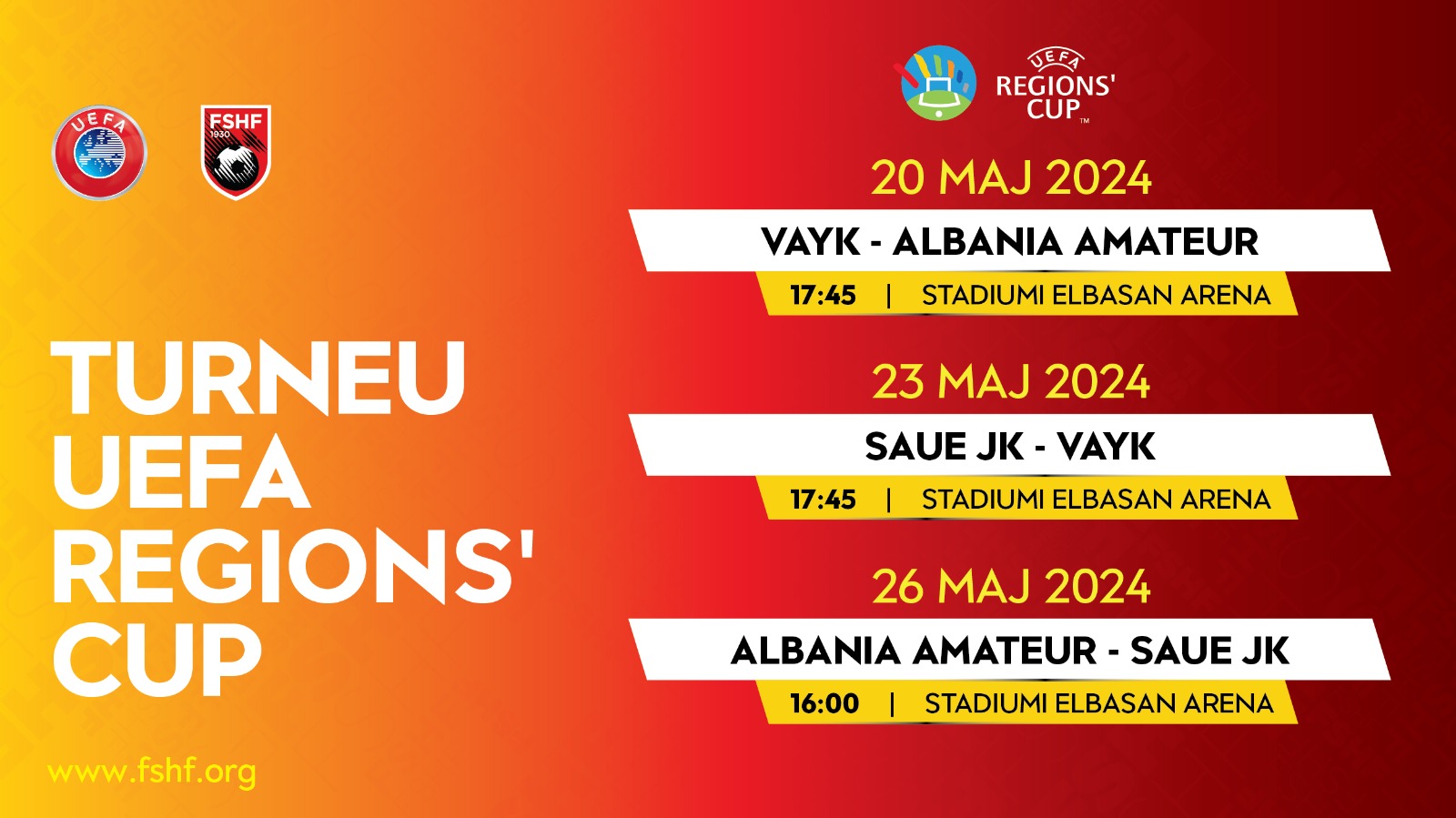 UEFA “Regions’ Cup”/ Shqipëria nis të hënën rrugëtimin, përballet me Armeninë dhe Estoninë
