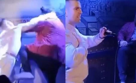 VIDEO/ Bëri shaka seksiste me djalin 3 muajsh, babai sulmon me grushte humoristin