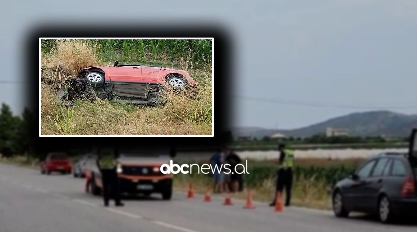 VIDEO/ Makina del nga rruga dhe përmbyset, lëndohet e reja në Fier