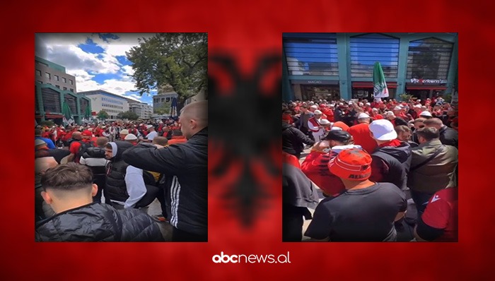 VIDEO/ “Kuqezinjtë” ia nisin festës, tifozët presin me këngë e valle përballjen me Italinë