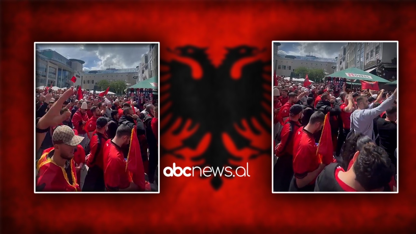 VIDEO/ “O sa mirë me qenë shqiptar”, tifozët e Kombëtares “elektrizojnë” Dortmundin