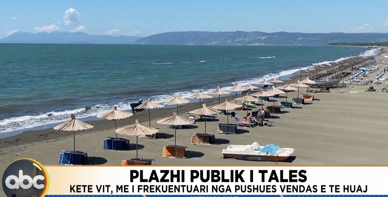 Plazhi publik i Talës/ Këtë vit, më i frekuentuari nga pushues vendas e të huaj