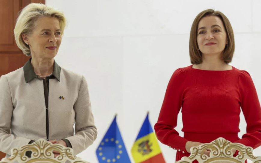 Ursula von der Leyen përgëzon Moldavinë dhe Ukrainën për fillimin e negociatave të anëtarësimit