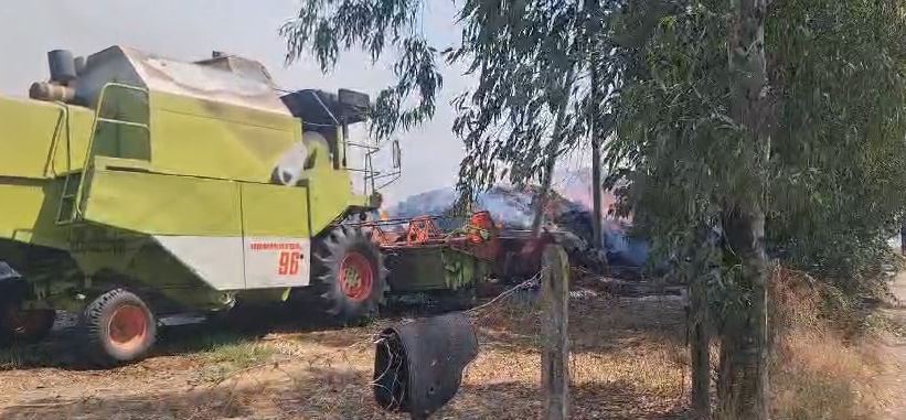 VIDEO/ Përfshihet nga flakët një fermë në Fier, digjen mjete bujqësore dhe një makinë