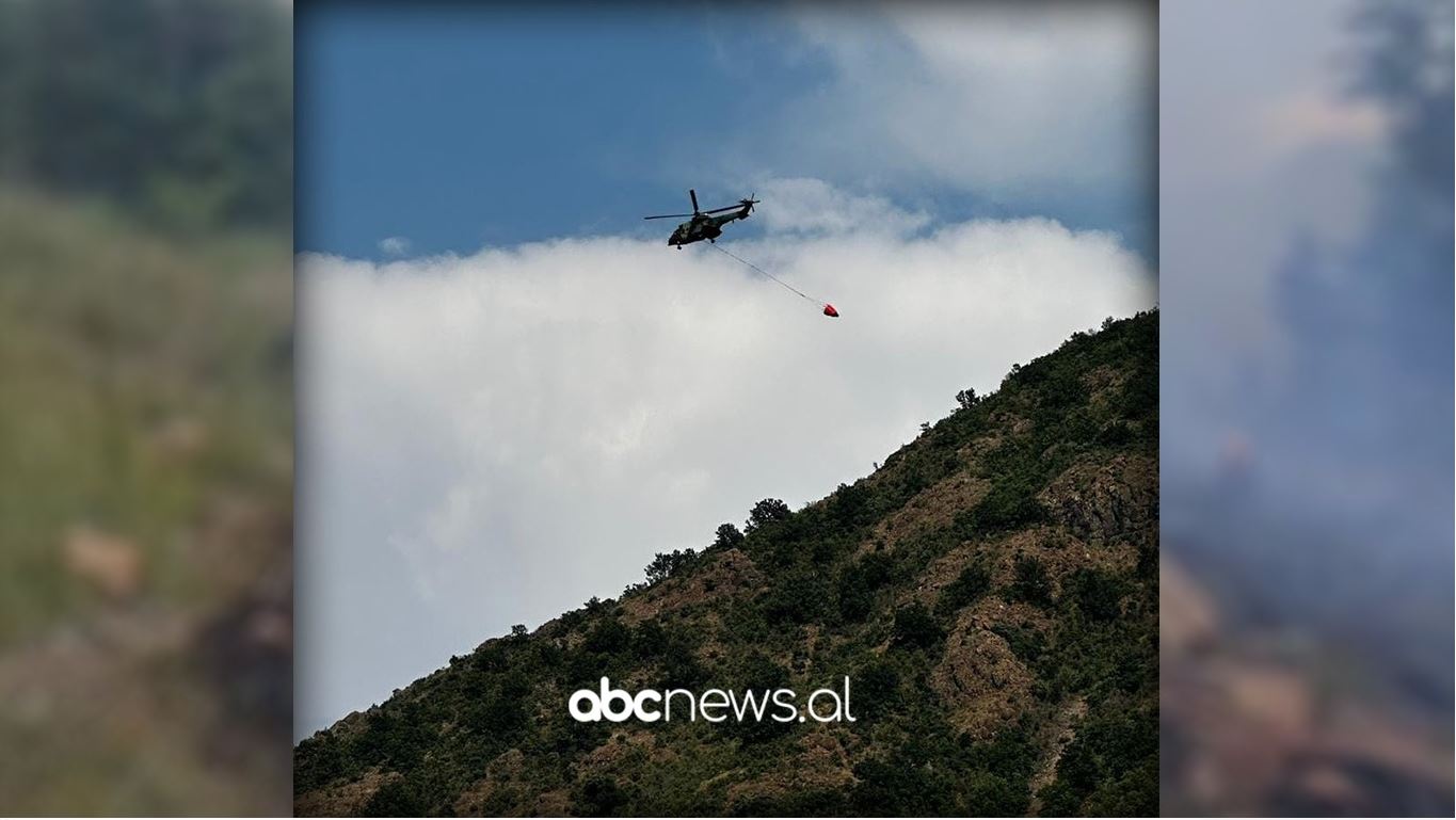 VIDEO/ Zjarr në Lurë dhe Ulëz, për shuarjen e flakëve është angazhuar edhe një helikopter