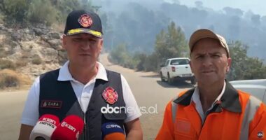 Zjarri në Shëngjin/ Cara: Po punohet me gjithë kapacitetet për shuarjen e flakëve, nuk është prekur asnjë banesë