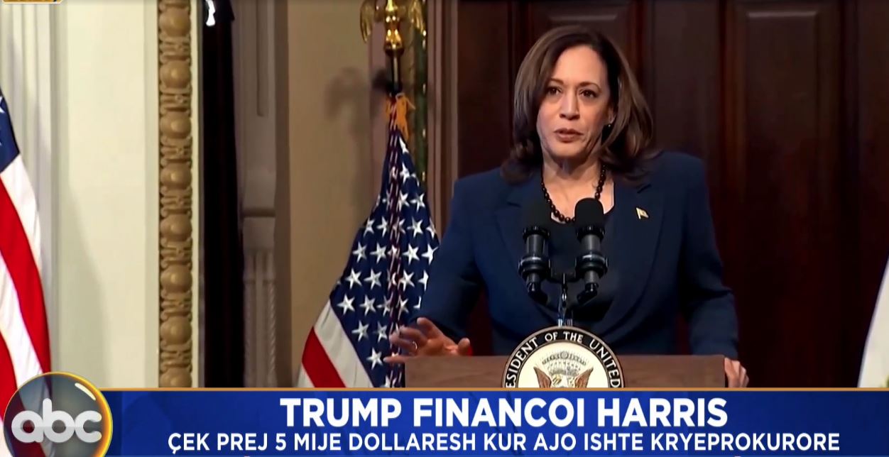 Trump financoi Harris/ Çek prej 5 mijë dollarësh kur ajo ishte kryeprokurore