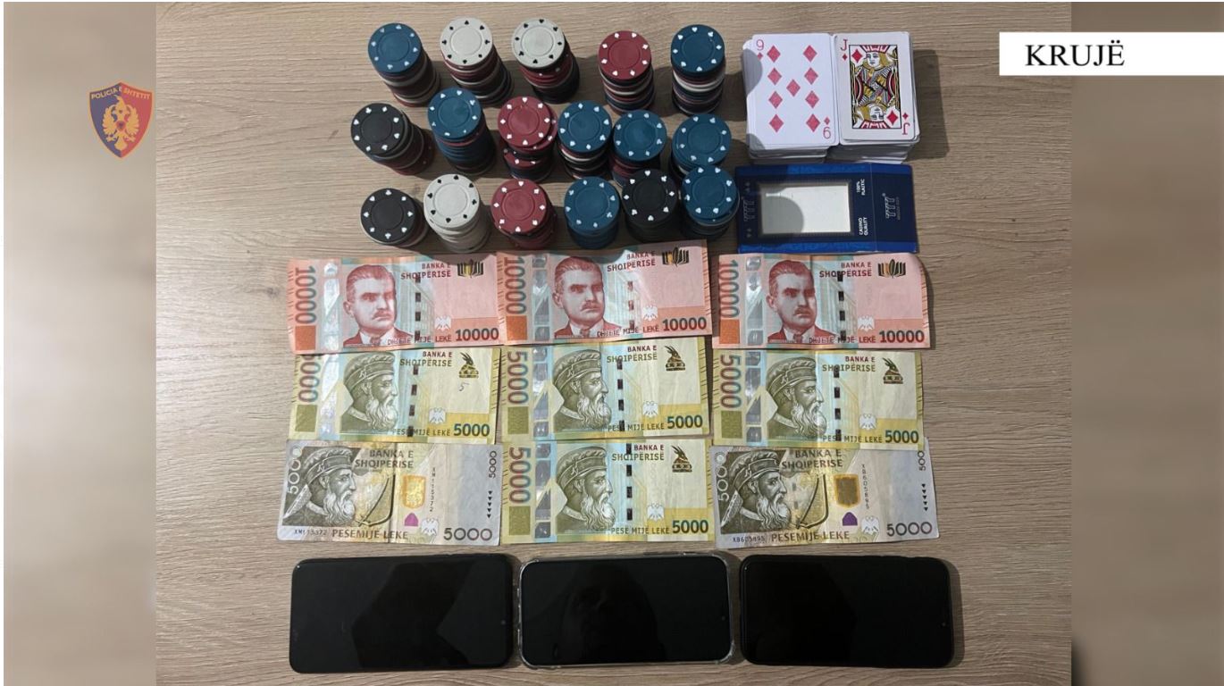 Kapen duke luajtur lojëra fati, arrestohen tre të rinj në Krujë