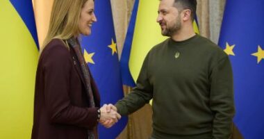 Zelensky uron Metsola: Do të vazhdojmë të punojmë për një paqe të drejtë