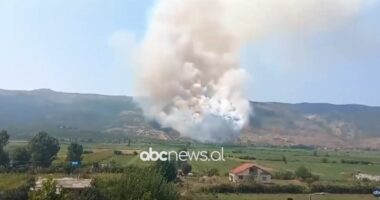 Lezhë, vatra e zjarrit në fshatin Malecaj mbetet aktive, forcat zjarrfikëse ‘në luftë’ me flakët