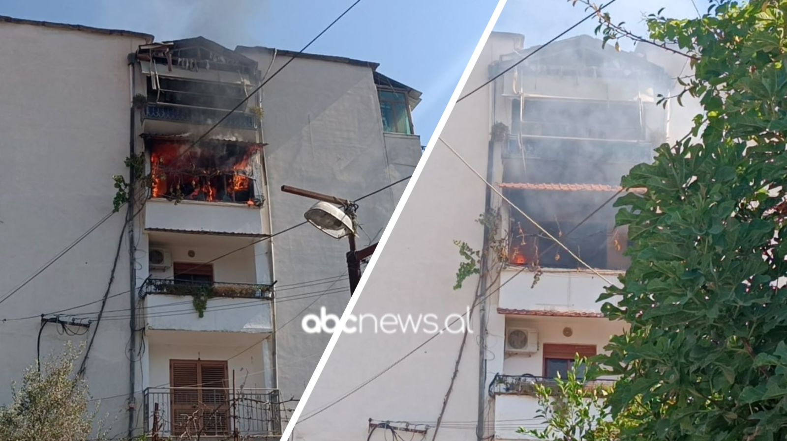 VIDEO/ Përfshihet nga flakët një apartament në Lushnje