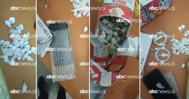 VIDEO+FOTO/ Hyri në ambientet e Burgut të Peqinit, çfarë përmbanin dy pakot që transportonte droni