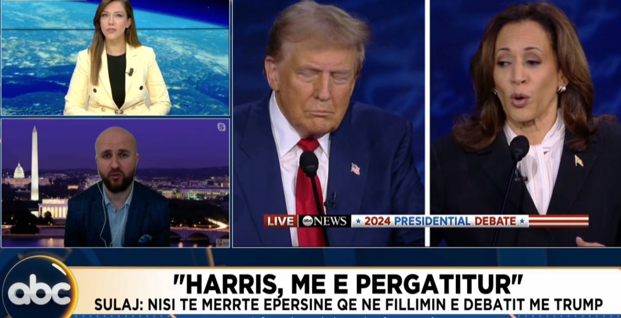 “Harris më e përgatitur, e fitoi debatin”/ Sulaj: Mori epërsinë që kur i dha dorën Trump. Kandidatët janë “kokë më kokë”