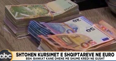 Shtohen kursimet e shqiptarëve në euro/ BSH: Bankat kanë dhënë më shumë kredi në gusht