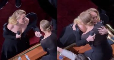 VIDEO/ Adele e përlotur përqafon Celine Dion në shfaqjen në Las Vegas, momenti emocionues bëhet viral