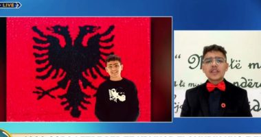 4000 copa letre për të krijuar flamurin kuq e zi/ Nxënësi nga Kosova realizon punimin e veçantë