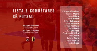 Dy miqësoret me Belgjikën/ Kombëtarja e Futsallit nis grumbullimin, trajneri Resuli fton 14 lojtarë