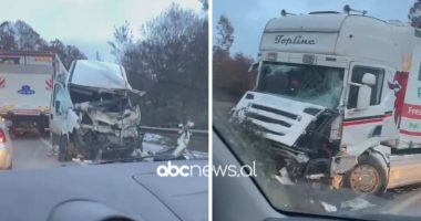 VIDEO/ Automjeti përplaset me kamionin në Librazhd, një i vdekur dhe një i plagosur