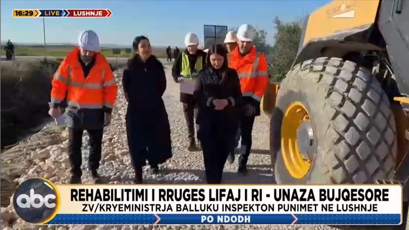 Rehabilitimi i rrugës Lifaj i Ri-Unaza bujqësore/ Balluku inspekton punimet në Lushnje: Përfundon para afatit