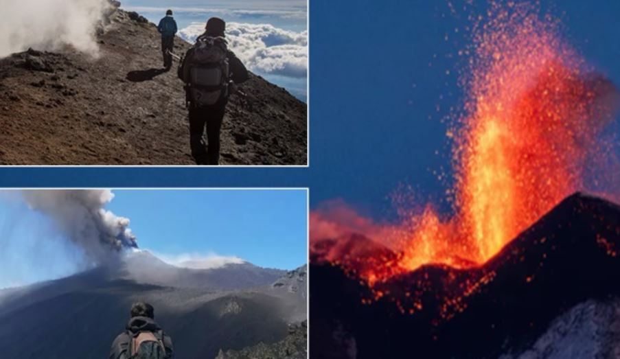 Mijëra alpinistë ngjiten në malin Etna për të parë shpërthimin e vullkanit