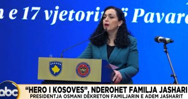 “Hero i Kosovës”, nderohet familja Jashari/ Presidentja Osmani dekreton familjarin e Adem Jasharit