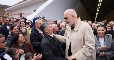 Përfundon rruga e Arbrit, për 90 minuta, nga Tirana në Peshkopi/ Hapet tuneli i Murrizit, të pranishëm Rama e Balluku.
