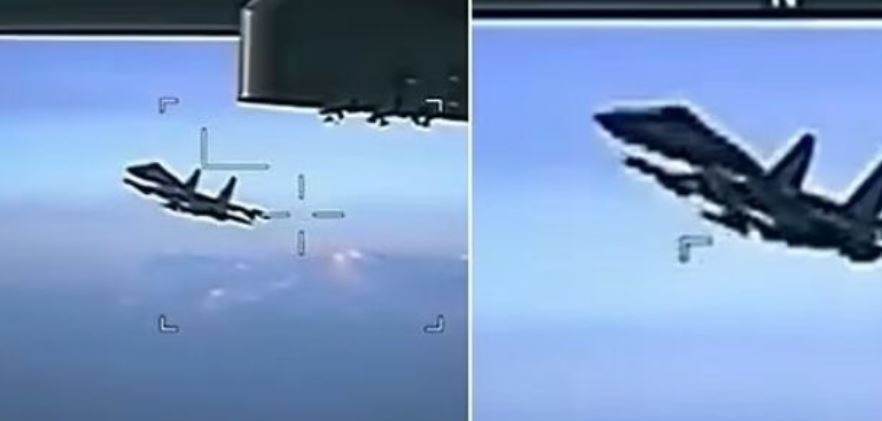 VIDEO/ Momenti kur aeroplani luftarak rus fluturon pak metra larg dronit francez në Mesdhe