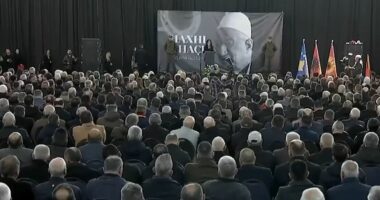 Kryetarja e Kuvendit, Elisa Spiropali në ceremoninë e përcjelljes së atdhetarit Haxhi Thaçi