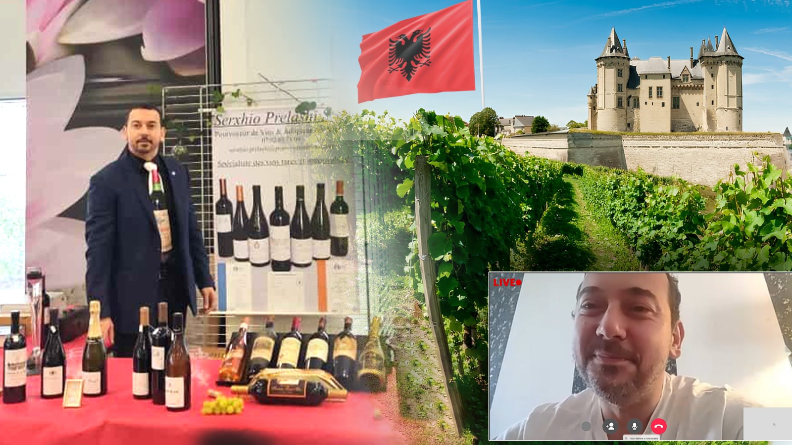 Vera e prodhuar nga një shqiptar në vreshtat e Francës/ Serxhio Prelashi: Në vit prodhoj 20 mijë shishe vere