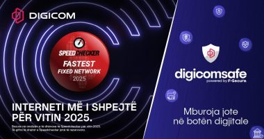 Digicom: Interneti më i shpejtë për vitin 2025, tani edhe më i sigurt me F-Secure