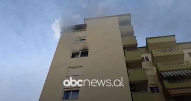 VIDEO/ Përfshihet nga flakët apartamenti në Fier