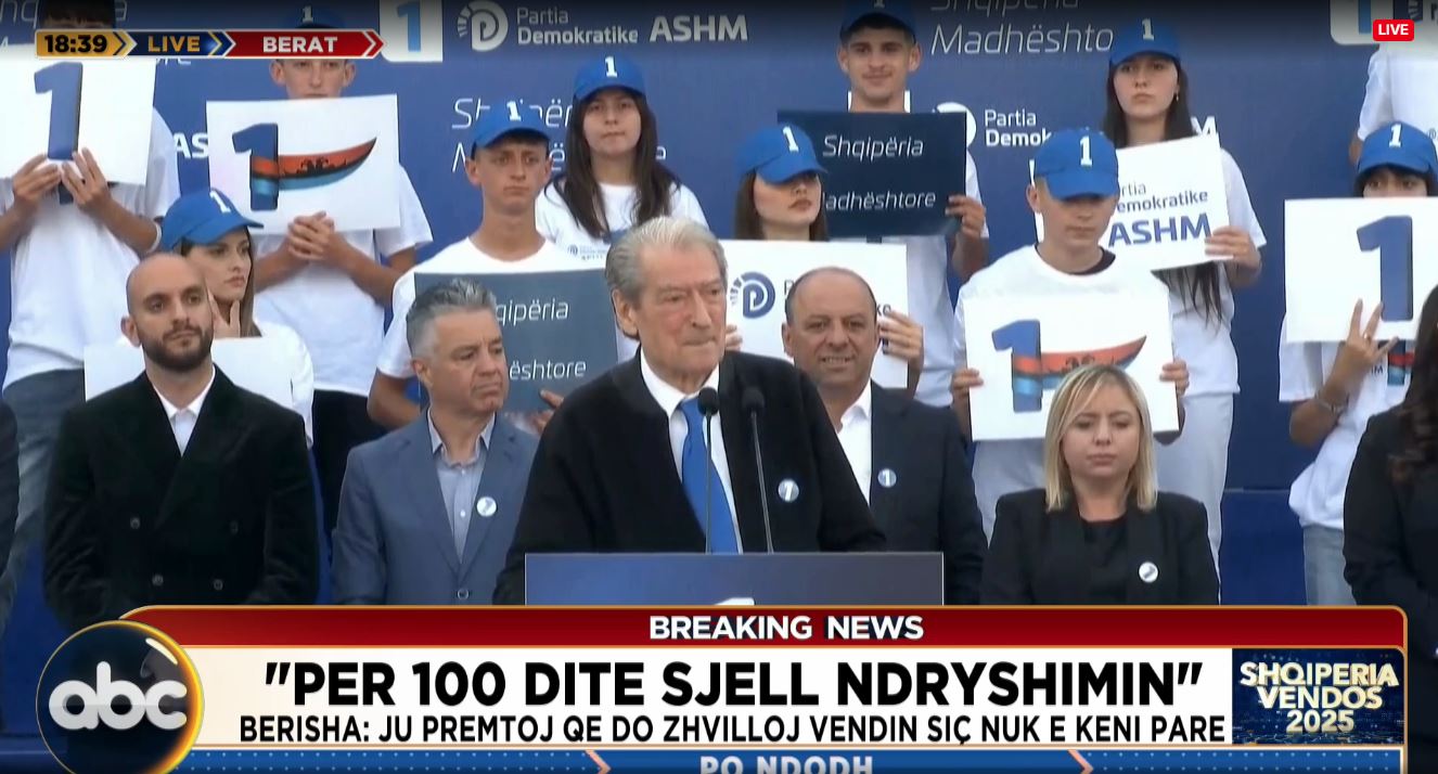 Berisha mbyll fushatën në Berat/ Kreu i PD: S’kam ambicie për pushtet, por jam ndryshimi