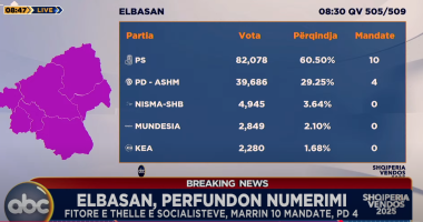 Elbasan, përfundon numërimi/ Fitore e thellë e socialistëve marrin 10 mandate, PD merr 4