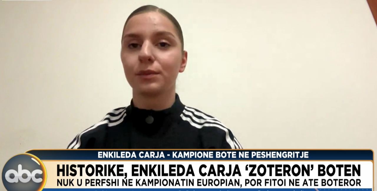 Historike, Enkileda Carja “zotëron” botën/ Peshëngritësja kuqezi thyen 3 rekorde evropiane për të rinjtë