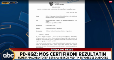 PD-KQZ: Mos certifikoni rezultatin/ Humbja “madhështore”, Berisha kërkon auditim të votës së diasporës
